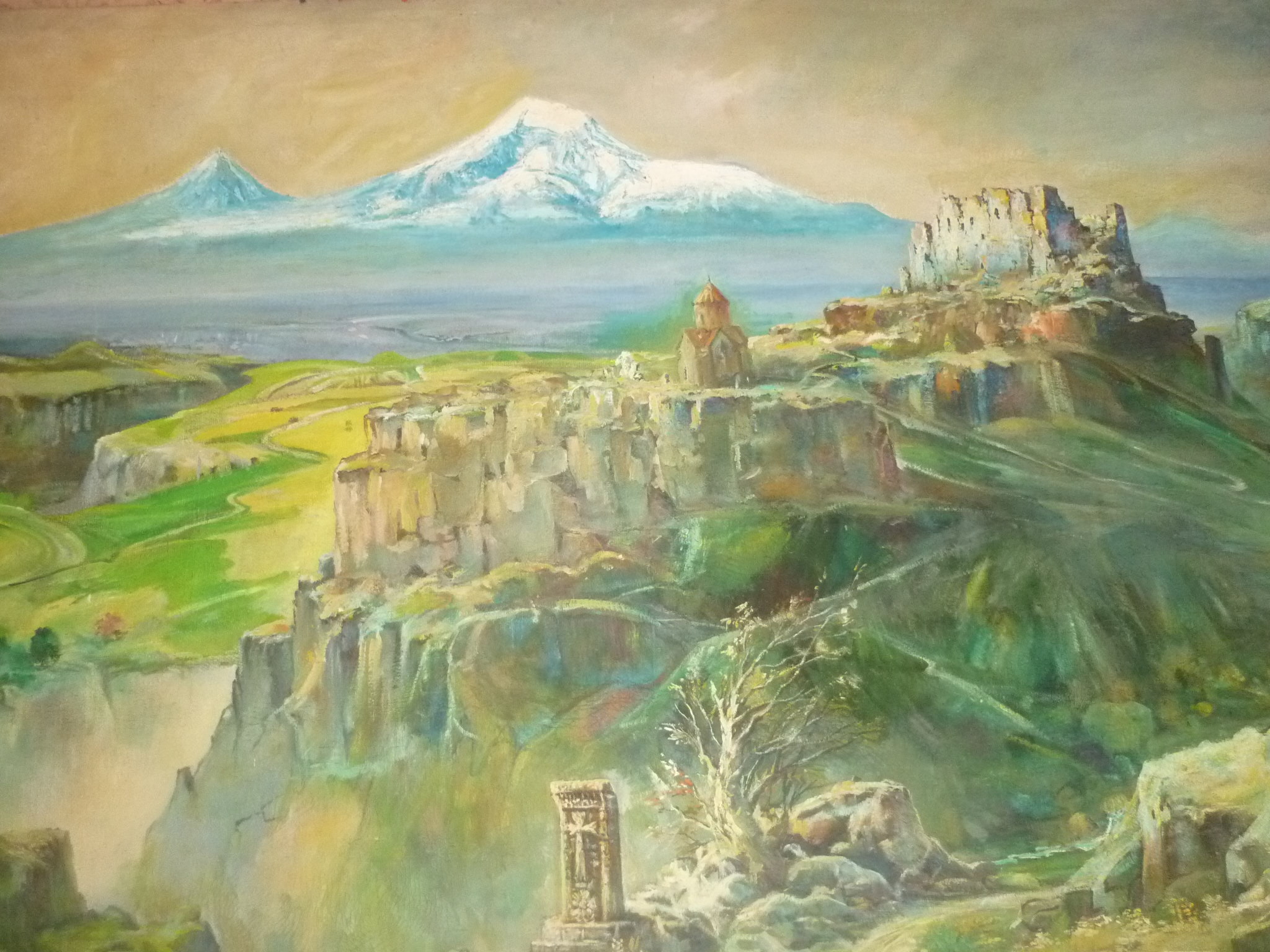 Art armenia. Картина Арарат Меружан Хачатрян. Карфина Армения пейзаж живопись. Живописный Арарат Армения. Гора Арарат картины художников.