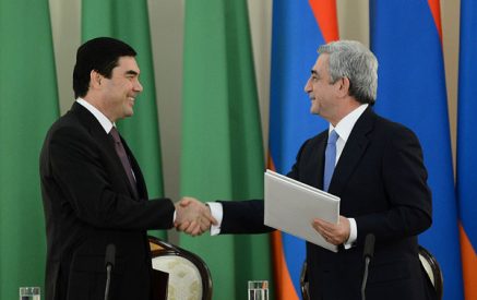 Նախագահ Սերժ Սարգսյանը հեռախոսազրույց է ունեցել Թուրքմենստանի նախագահ Գուրբանգուլի Բերդիմուհամեդովի հետ