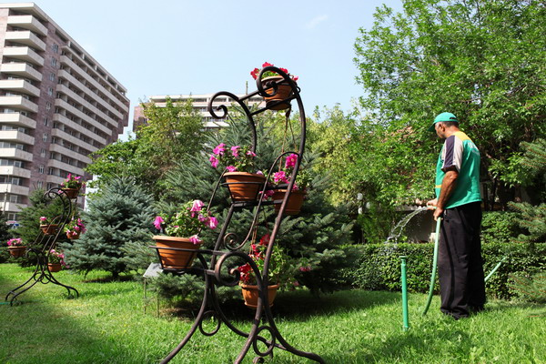 Մայրաքաղաքում շարունակվում են 2013թ. ծրագրով նախատեսված կանաչապատման աշխատանքները