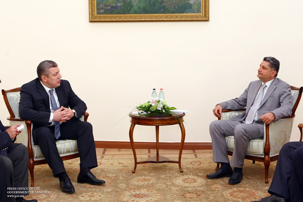 Տիգրան Սարգսյանը և Վրաստանի փոխվարչապետը քննարկել են երկկողմ կապերի ընդլայնմանն առնչվող հարցեր