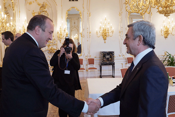 Սերժ Սարգսյանը Պրահայում հանդիպել է Վրաստանի նախագահ Գեորգի Մարգվելաշվիլիին