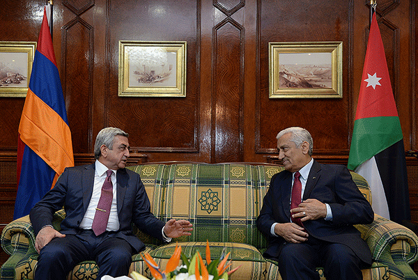 Սերժ Սարգսյանը հանդիպել է Հորդանանի վարչապետ Աբդալլահ ալ-Նուսուրի հետ