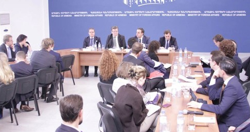 ԱԳ նախարարի տեղակալ Կարեն Նազարյանը հանդիպումը ԵՄ խորհրդի Արևելյան Եվրոպայի և Կենտրոնական Ասիայի հարցերով աշխատանքային խմբին
