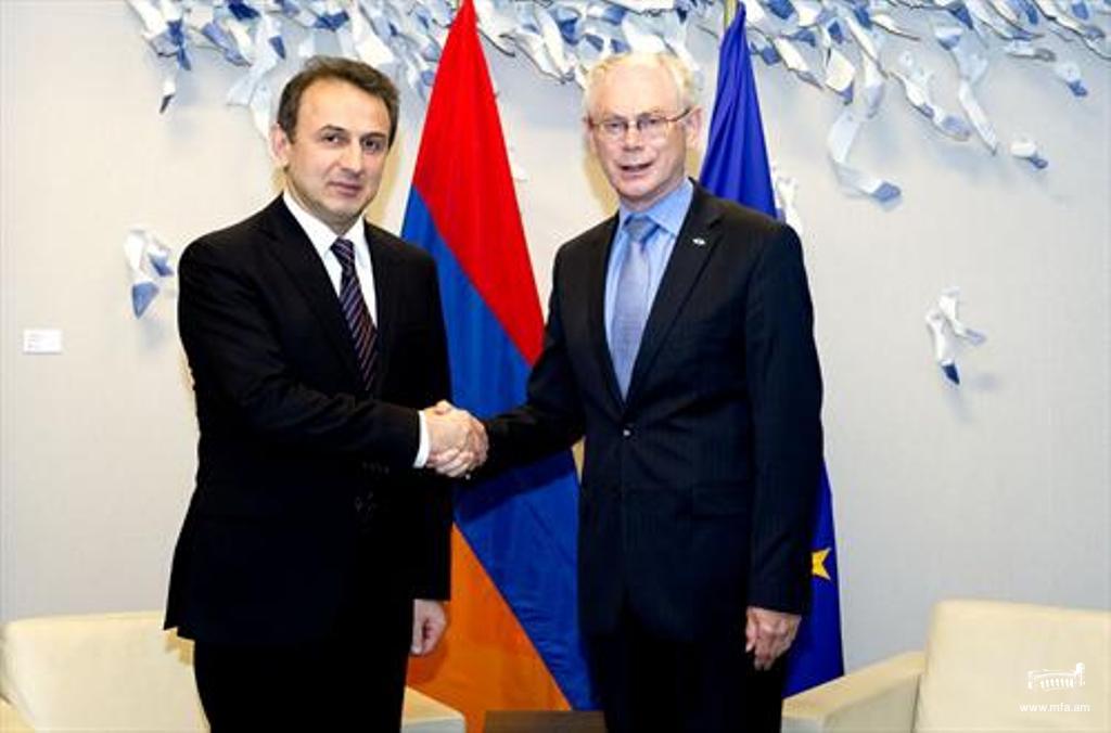 Դեսպան Մարգարյանն իր հավատարմագրերը հանձնեց Եվրոպական Խորհրդի նախագահին