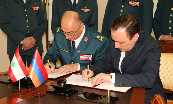 Ստորագրվել է հայ-լիբանանյան երկկողմ ռազմական համագործակցության ծրագիրը