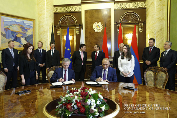 ՀՀ կառավարության և Եվրոպական միության միջև ստորագրվել է երեք փաստաթուղթ