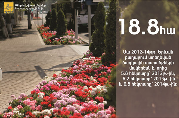 Երևանում ստեղծվել է 18.8 հա մակերեսով ծաղկային տարածք
