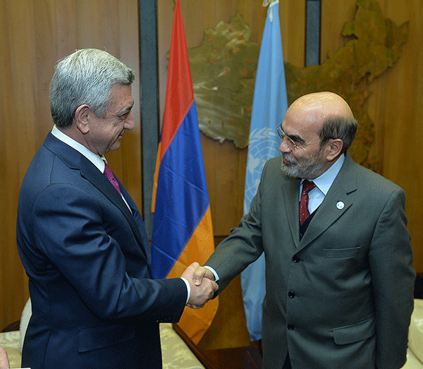 Սերժ Սարգսյանը հանդիպել է ՄԱԿ-ի պարենի և գյուղատնտեսության կազմակերպության գլխավոր տնօրենին