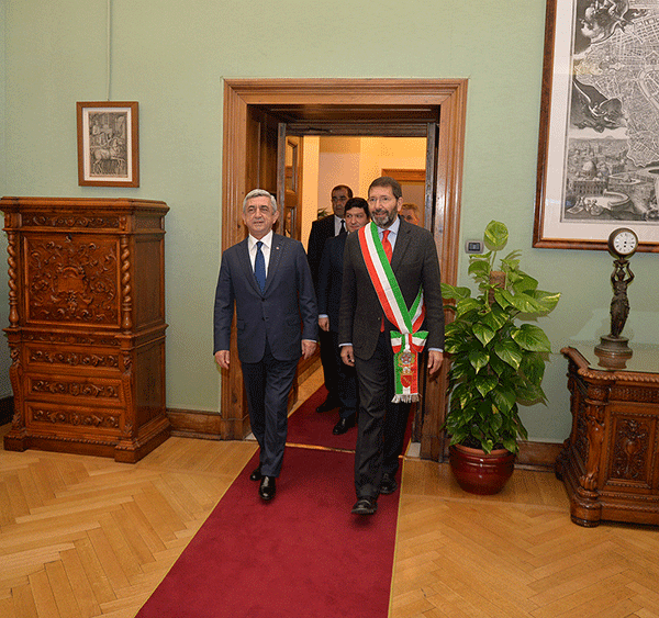 Սերժ Սարգսյանը հանդիպել է Հռոմի քաղաքապետ Ինյացիո Մարինոյի հետ