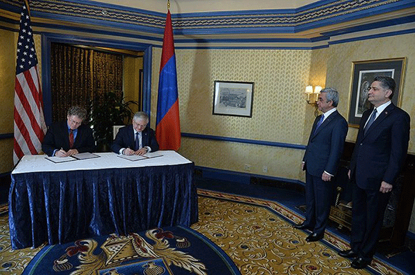 Հայաստանի և ԱՄՆ-ի միջև ստորագրվեց առևտրի և ներդրումների շրջանակային համաձայնագիրը