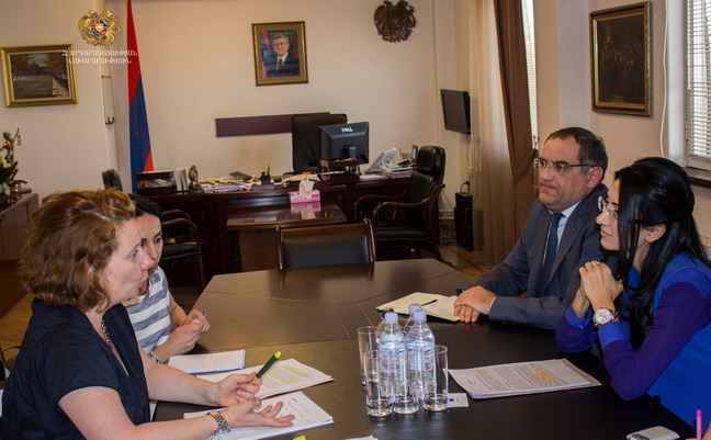 Արդարադատության նախարարն ընդունել է   Հայաստանում Եվրոպայի Խորհրդի գրասենյակի ղեկավարին