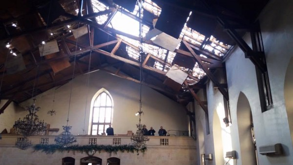 Հրթիռակոծվել է Հալեպի Հայ Ավետարանական եկեղեցին