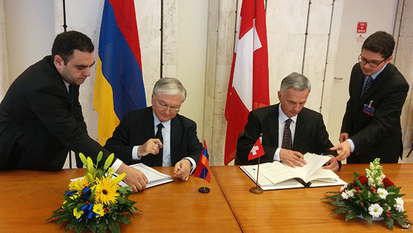 Ստորագրվեց մուտքի արտոնագրային ռեժիմի դյուրացման հայ-շվեյցարական համաձայնագիրը