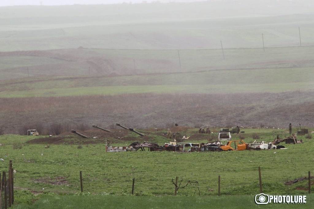 Armenian artillery position of the self-defense army of Nagorno-Karabakh in Martakert