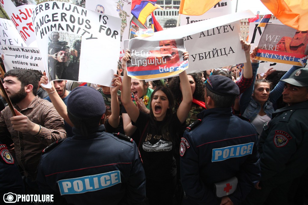 Rally '#KarabakhNow' against the international inaction took place in front of the RA Ministry of Foreign Affairs