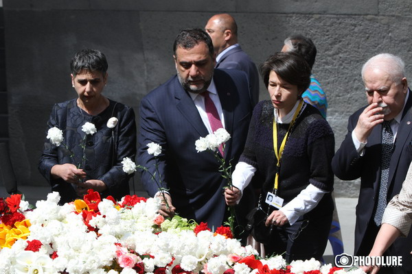 Today thousands of people pay a visit to the Armenian Genocide memorial complex in a memory of 1.5 million innocent victims