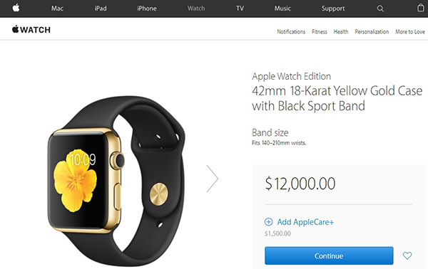 Golden apple watch
