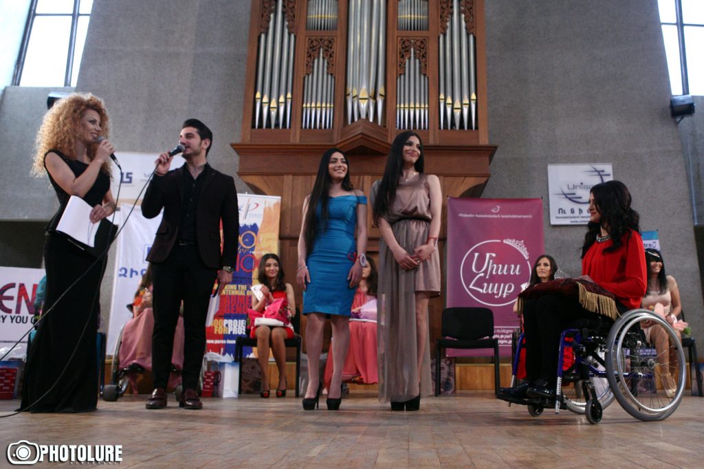 Final round of the 'Miss Hayk 2016' beauty contest of disabled women took place at Komitas Chamber Music House