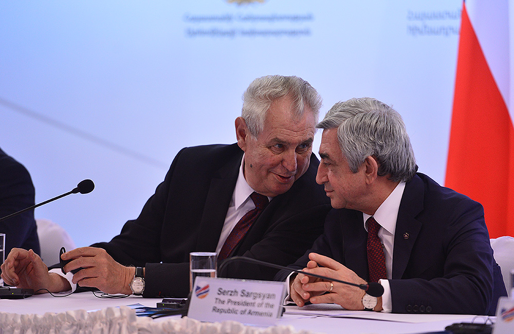 Հայաստանի և Չեխիայի նախագահները ներկա են գտնվել հայ-չեխական գործարար համաժողովի բացմանը
