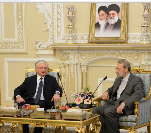 Էդվարդ Նալբանդյանը հանդիպեց Իրանի Մեջլիսի նախագահի հետ