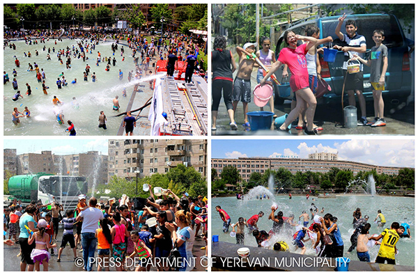 Ջրային տոնախմբություն ամբողջ Երևանում