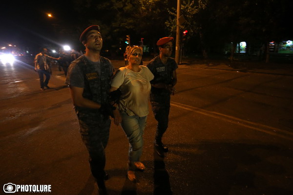 The 11th day police banned the protest action in support of initiators of occupation of the police station in Erebuni district in Yerevan, Armenia