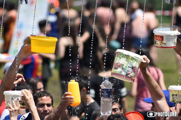 Residents of Yerevan celebrate Vardavar water festival