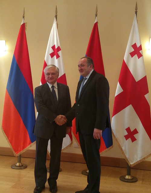 Հայաստանի արտաքին գործերի նախարարը հանդիպեց Վրաստանի նախագահի հետ
