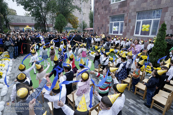 Երևանի հ. 126 մանկապարտեզը հիմնանորոգումից հետո իր դռներն է բացել շուրջ 350 սաների առջև