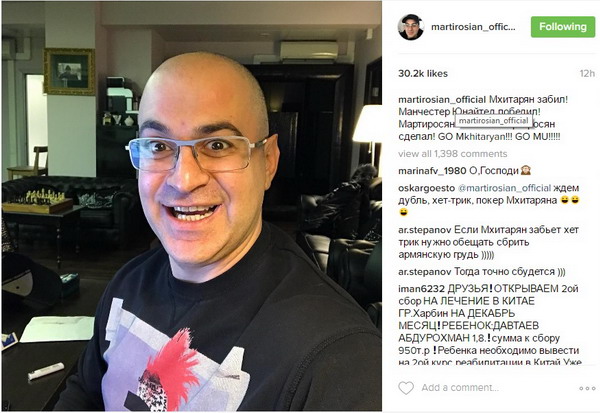 Գարիկ Մարտիրոսյանը Մխիթարյանի խփած գնդակից հետո սափրել է գլուխը (Տեսանյութ)