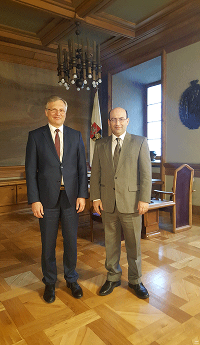 Լիտվայում ՀՀ դեսպանը հանդիպել է Վիլնյուսի համալսարանի ռեկտորի հետ