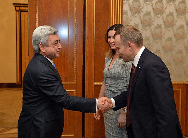 Սերժ Սարգսյանն ընդունել է ՌԴ Ռազմավարական նախաձեռնությունների գործակալության գլխավոր տնօրենին և «Առաջնորդների ակումբ»-ի նախագահին