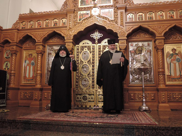 Երկու եկեղեցապետերը համատեղ աղոթքի մասնակցեցին Նոր Վալաամ վանական համալիրում