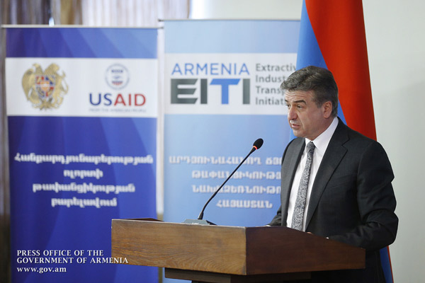 «EITI ստանդարտի ներդրումը համահունչ է կառավարության որդեգրած բաց և թափանցիկ գործելաոճին». Կարեն Կարապետյան