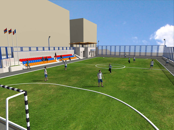 «Հայաստան» հիմնադրամը Ստեփանակերտում կառուցում է  ձեռքի գնդակի մարզահրապարակ