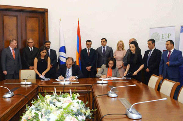 Հայաստանի և Վերակառուցման և զարգացման եվրոպական բանկի միջև ստորագրվել են դրամաշնորհային համաձայնագրեր