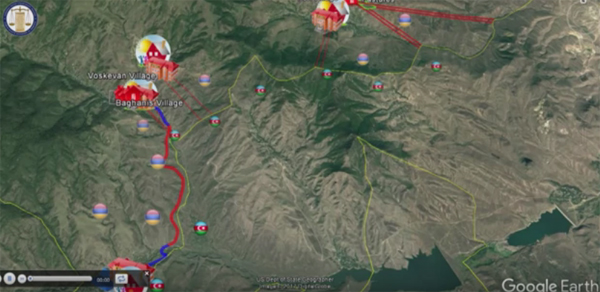 Google Earth ծրագրի միջոցով իրականացվել են նշագրումներ, որոնք ցույց են տալիս Ադրբեջանի զինուժի թիրախում հայտնված քաղաքացիական բնակավայրերը (Տեսանյութ)