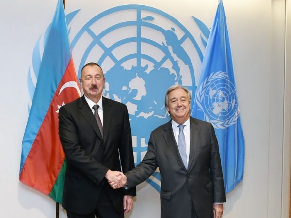 ՄԱԿ-ի գլխավոր քարտուղարը Ադրբեջանի նախագահի հետ հանդիպմանը մտահոգություն է հայտնել Արցախի հակամարտության կապակցությամբ