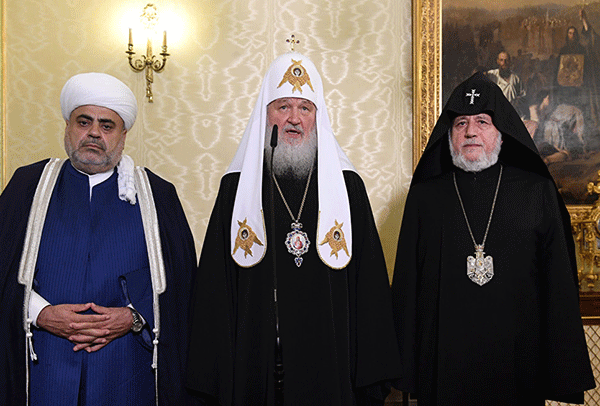 Ռուսիո պատրիարք Կիրիլն ընդունել է Հայաստանի և Ադրբեջանի հոգևոր առաջնորդներին