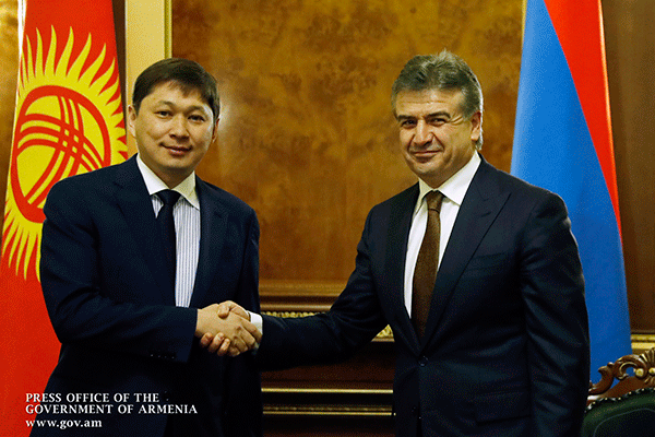 Հայաստանի և Ղրղըզստանի վարչապետներն երկկողմ տնտեսական կապերի զարգացման հարցեր են քննարկել