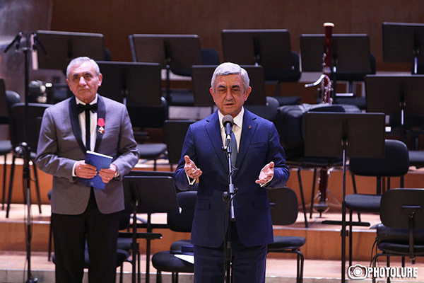 Սերժ Սարգսյանը ներկա է գտնվել Հայաստանի կոմպոզիտորների միության 85-ամյակին նվիրված հանդիսավոր երեկոյին