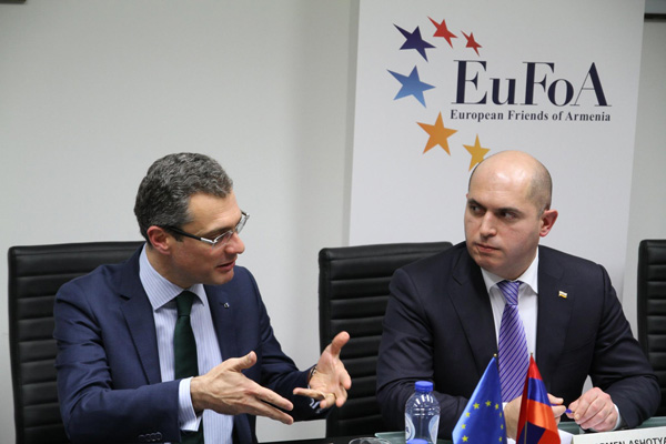 Աշոտյանը հույս հայտնեց, որ ՀՀ-ԵՄ համաձայնագիրը կվավերացվի հնարավորինս շուտ ՝ մինչև 2019 թ. Եվրոպական Խորհրդարանի ընտրությունները