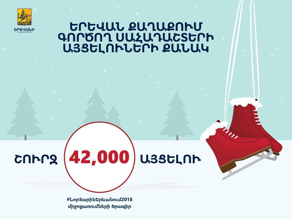«Նոր տարին Երևանում 2018» ծրագրի շրջանակում երևանյան սահադաշտերը շուրջ 42000 այցելու են ունեցել