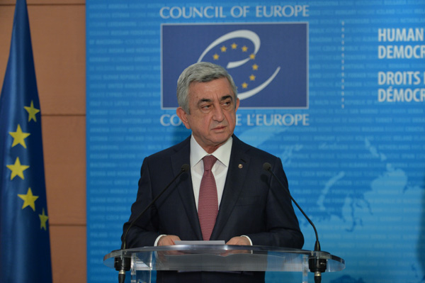 Եվրոպայի խորհուրդը պետք է հավասարապես դիտարկի հակամարտությունների գոտիներում բնակվող քաղաքացիների իրավունքները. Սերժ Սարգսյանը ԵԽԽՎ-ում