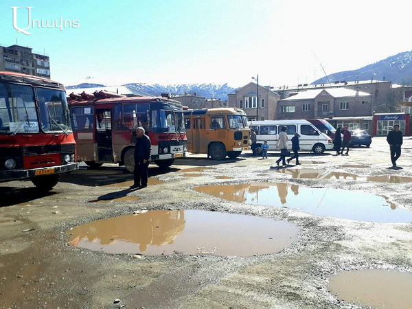 Վանաձորի ավտոկայանը՝ ցեխի ու ջրի մեջ