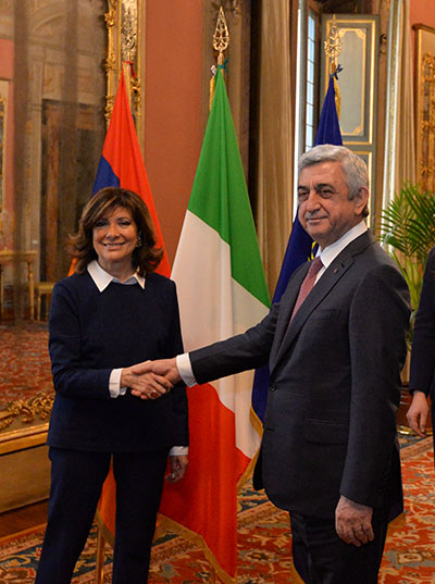 Սերժ Սարգսյանն ու Իտալիայի Սենատի նախագահը քննարկել են Հայաստան-ԵՄ հարաբերություններն ու համագործակցությունը