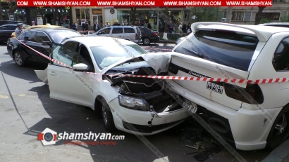 Խոշոր վթար Երևանում. բախվել են 5 ավտոմեքենա. shamshyan.com