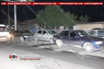 Երևանյան խճուղում բախվել են 5 մեքենաներ. shamshyan.com