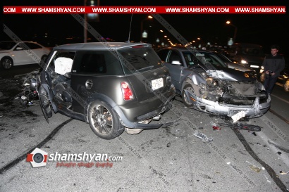 Դավիթաշենի կամրջի վրա բախվել են Opel, Volkswagen, Mini Cooper մակնիշի ավտոմեքենաները․Կա 7 վիրավոր. shamshyan.com
