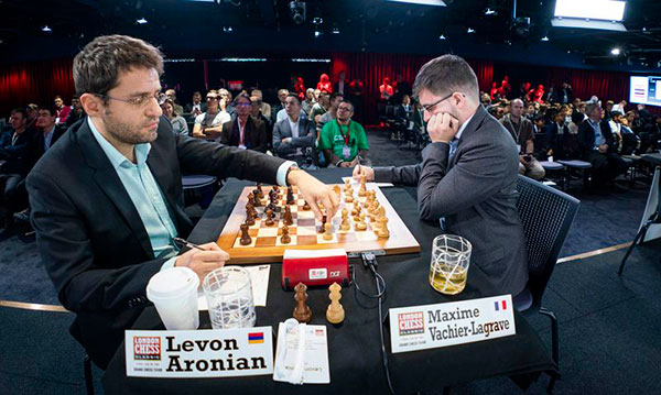 «London Chess Classic»-ի առաջին պարտիայում Լեւոն Արոնյանն ու Մաքսիմ Վաշյե-Լագրավը ոչ-ոքի են խաղացել